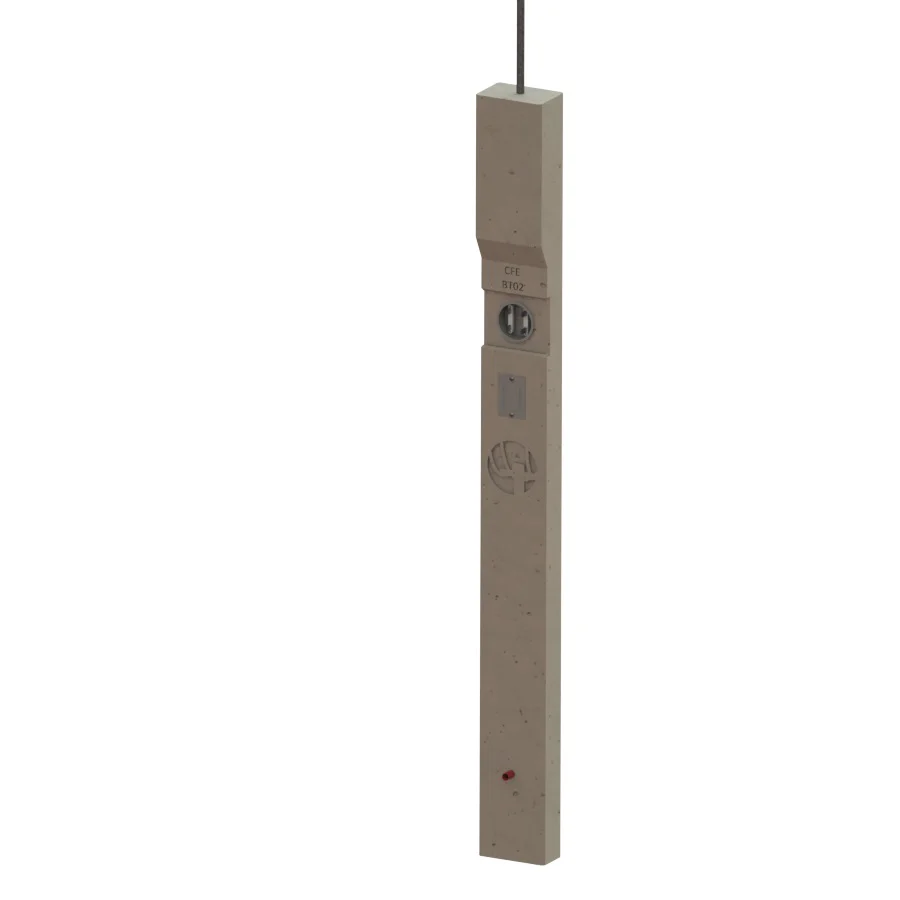 Murete BT-02 Sencillo — acometida aérea · con alambre