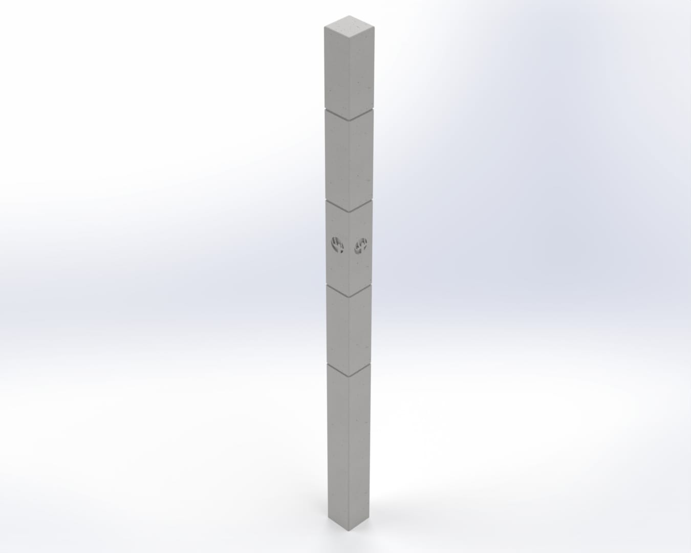 Poste para cerca 10×10 cm × 1.80 m — concreto hidráulico