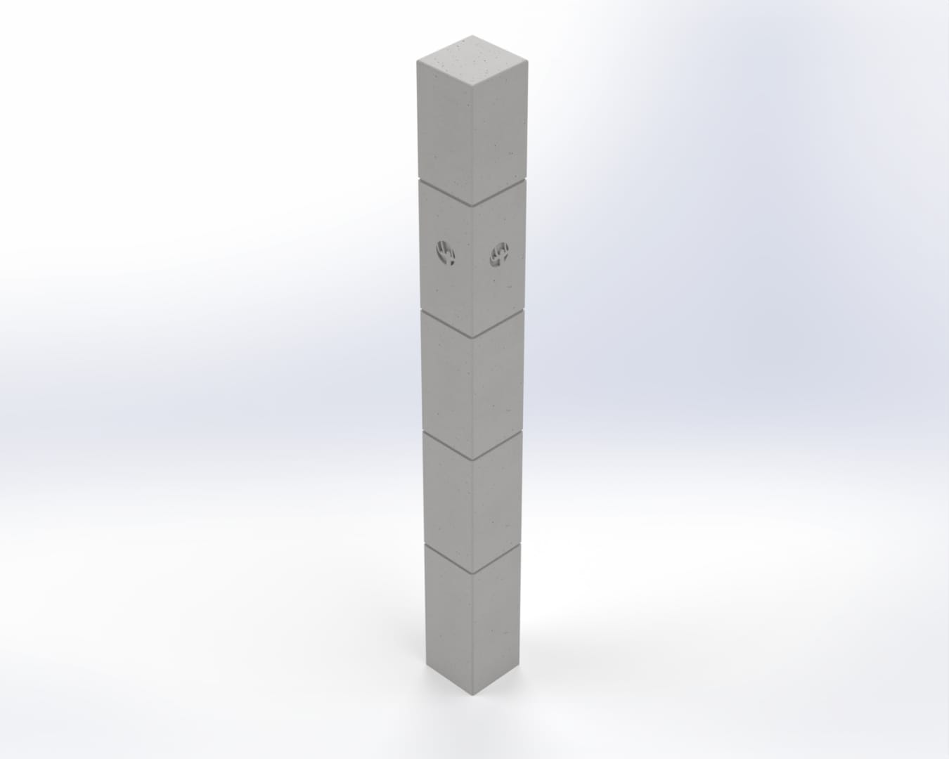 Poste para cerca 15×15 cm × 1.50 m — concreto hidráulico