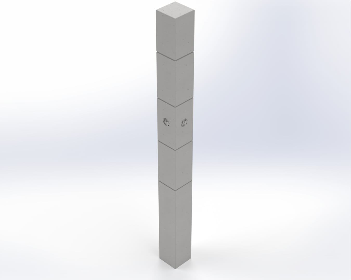 Poste para cerca 15×15 cm × 1.80 m — concreto hidráulico