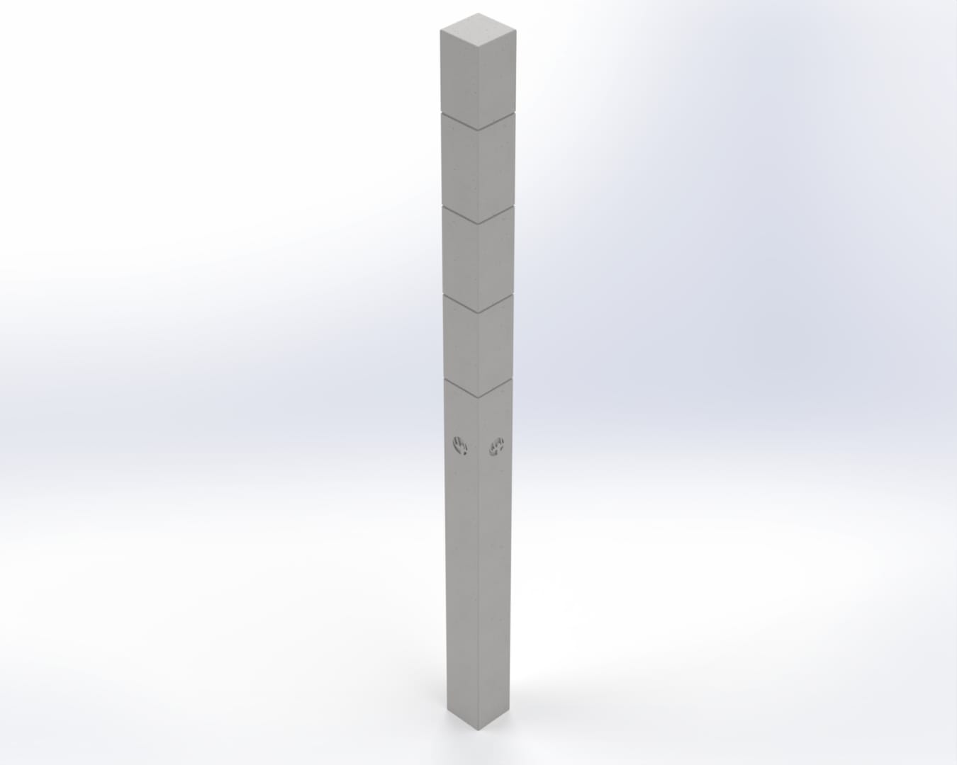 Poste para cerca 15×15 cm × 2.50 m — concreto hidráulico