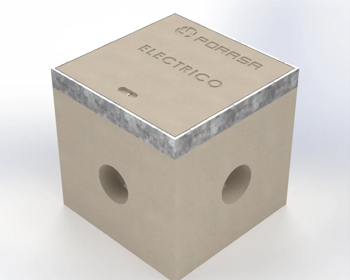 Registro de Alumbrado 40×40×40 cm — concreto hidráulico pintado