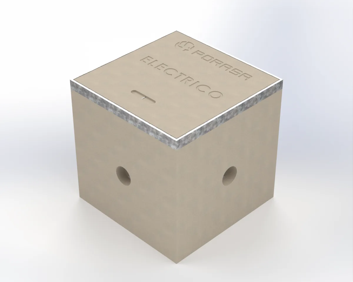 Registro de Alumbrado 70×70×70 cm — concreto hidráulico pintado